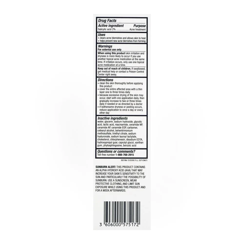 Close-up design of cerave acne control gel, 40ml