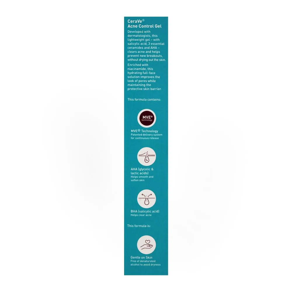 Premium everyday wear cerave acne control gel, 40ml