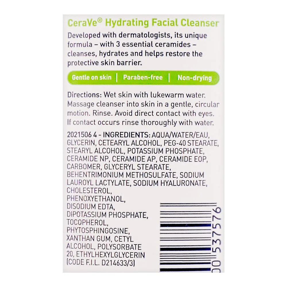 Comfortable casual cerave hydrating facial cleanser, moisture balance, for normal to dry skin, 87ml