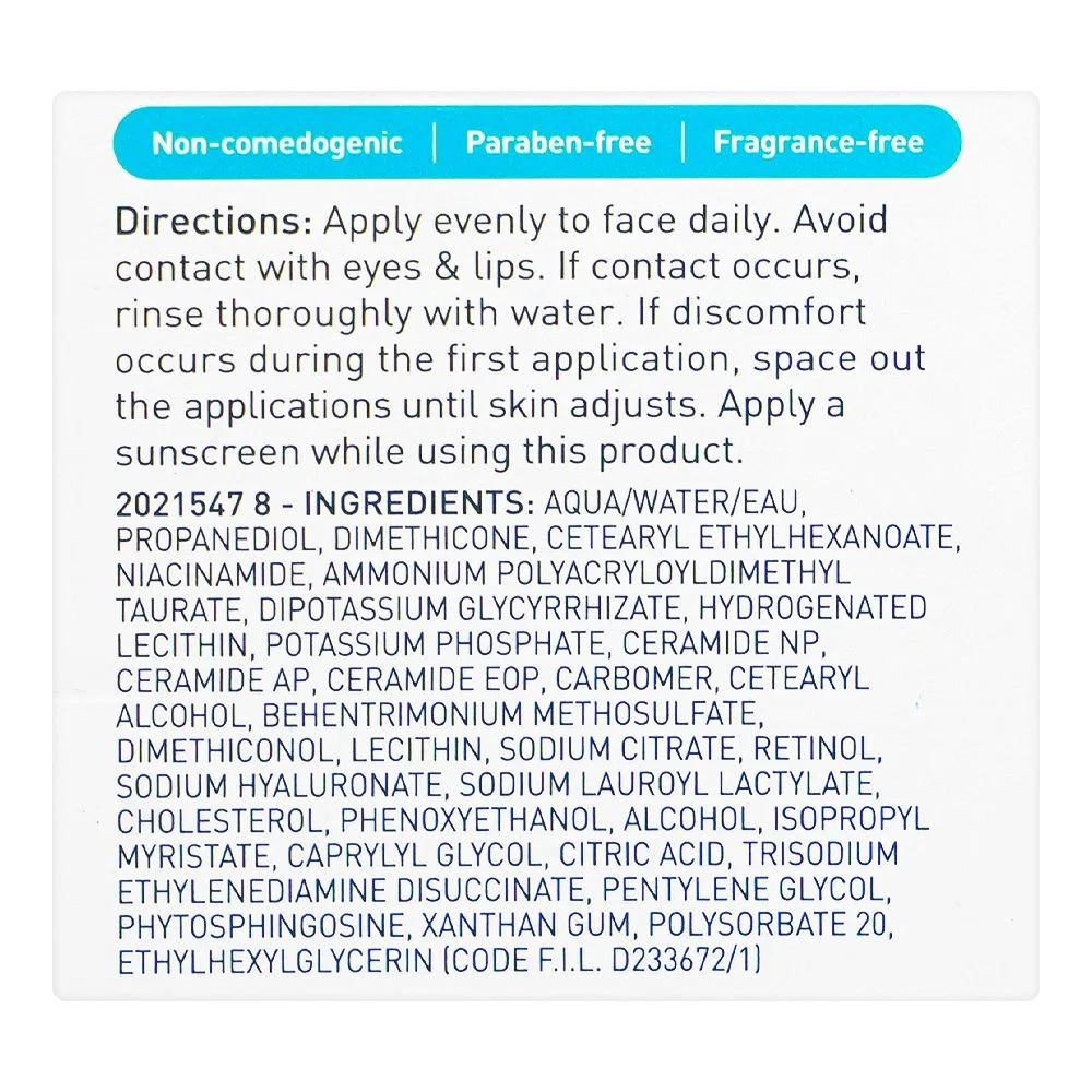 Close-up design of cerave resurfacing retinol serum, for post-acne skin, 30ml
