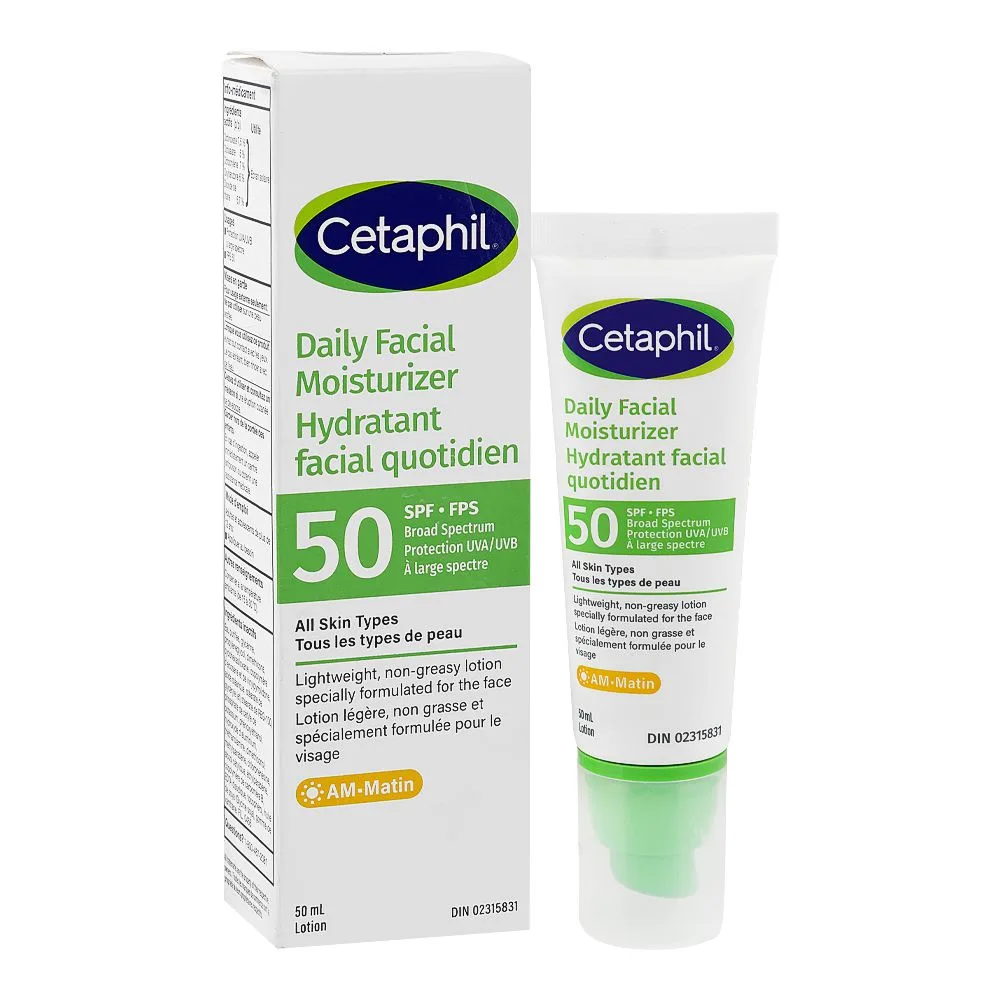 Cetaphil Daily Facial Moisturizer, Paraben & Fragrance Free, SPF 15, Broad Spectrum, All Skin Types, 50ml