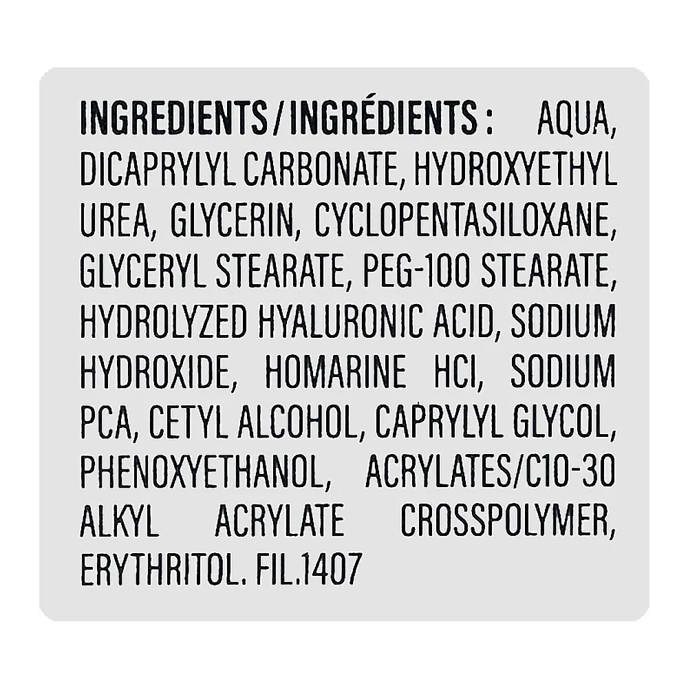 Close-up design of cetaphil daily hydrating lotion, hyaluronic acid, glycerin, for very dry skin, 88ml
