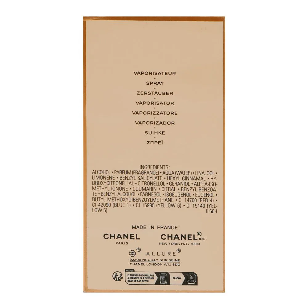 Comfortable casual chanel allure femme, eau de parfum, for women, 35ml