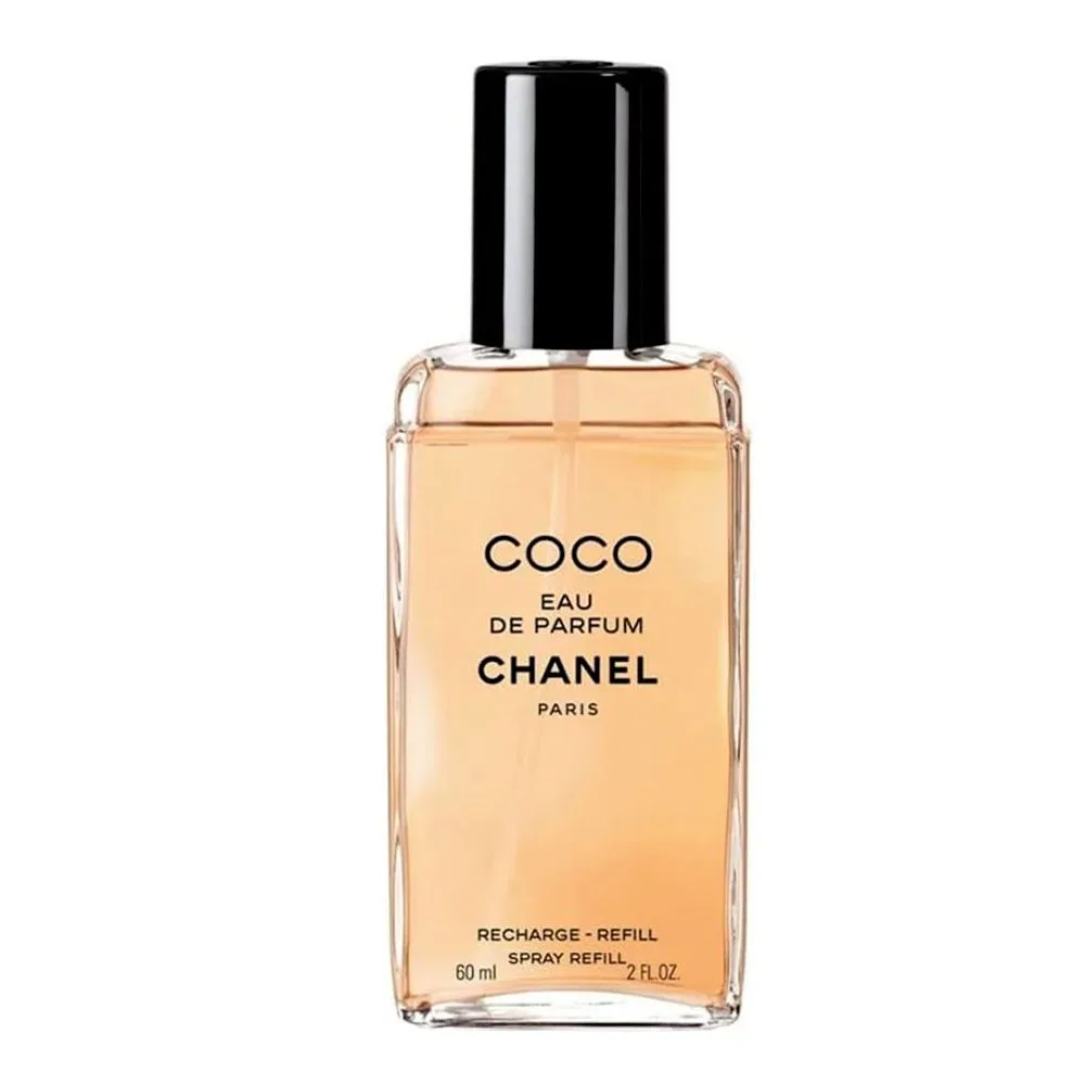 Close-up design of chanel coco, eau de parfum, for women, 60ml refill