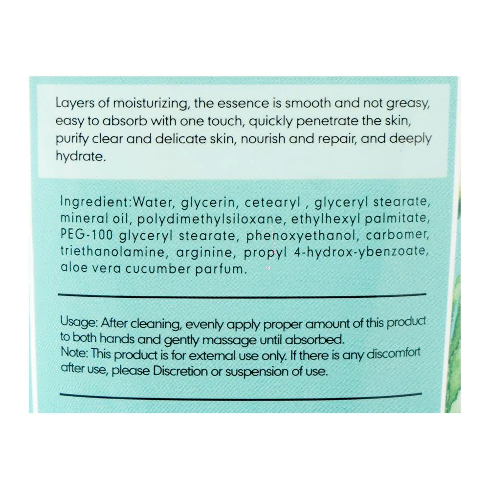 Comfortable casual chirs's beauty of face aloe vera cucumber massage cream, paraben & sulfate free, for all types of skin, 170g