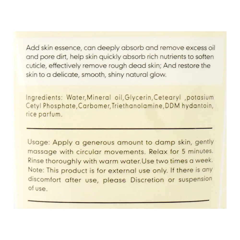 Comfortable casual chirs's beauty of face rice essence gentle exfoliates skin scrub, paraben & sulfate free, for all types of skin, 170g