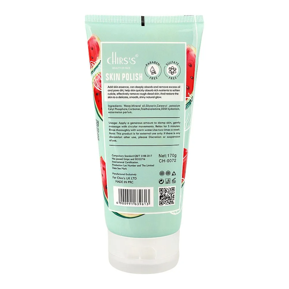 Close-up design of chirs's beauty of face watermelon essence natural glow skin polish, for all types of skin, 170g