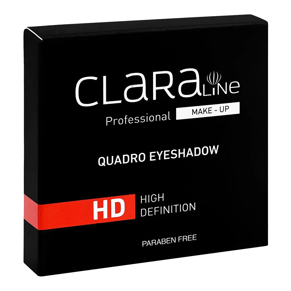 Comfortable casual claraline profional high definition quadro eyeshadow, paraben free, 284, 0.8g x 4-pack