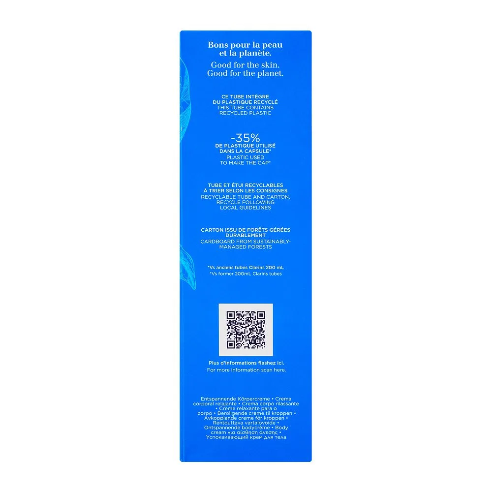 Premium everyday wear clarins eau ressourcante comforting silky body cream, 200ml