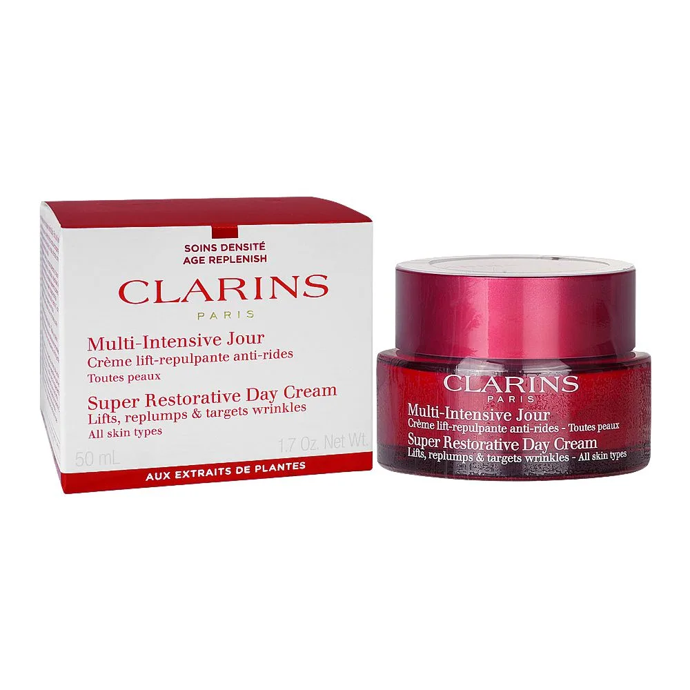 Clarins Multi Intensive Jour Super Restorative Day Cream, Lifts, Replumps, 50ml