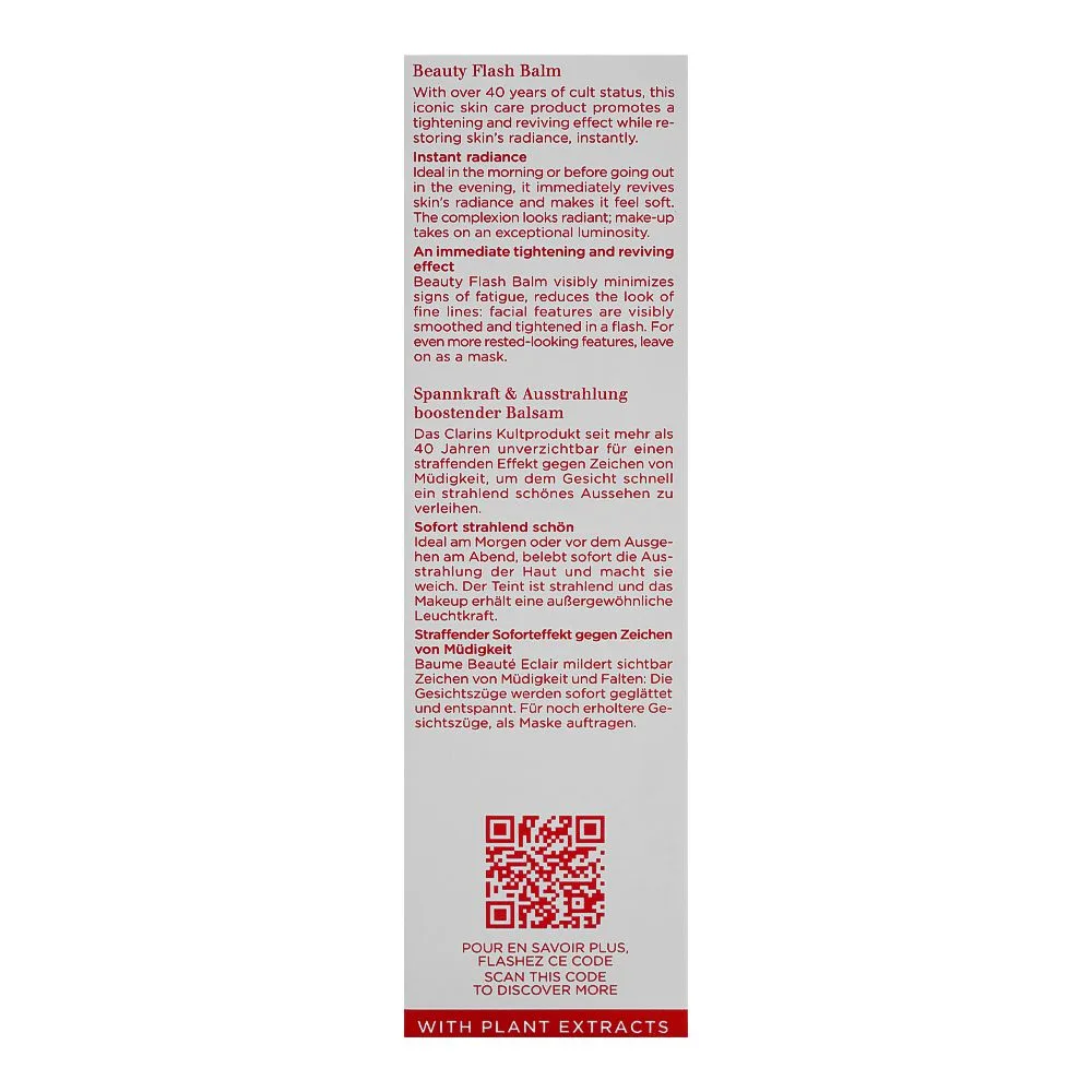 Comfortable casual clarins paris beauty flash balm tightening & radiance boosting, 50ml