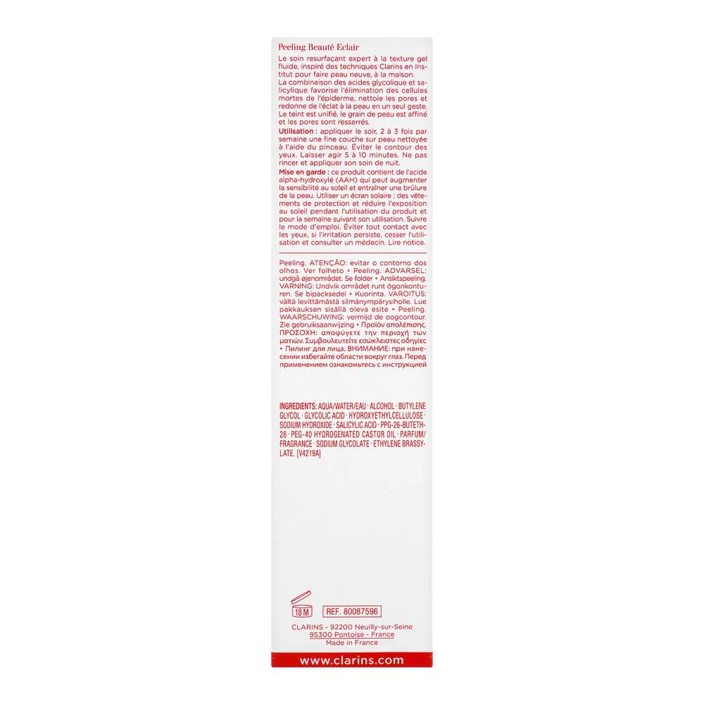 Comfortable casual clarins paris beauty flash peel face gel, 50ml