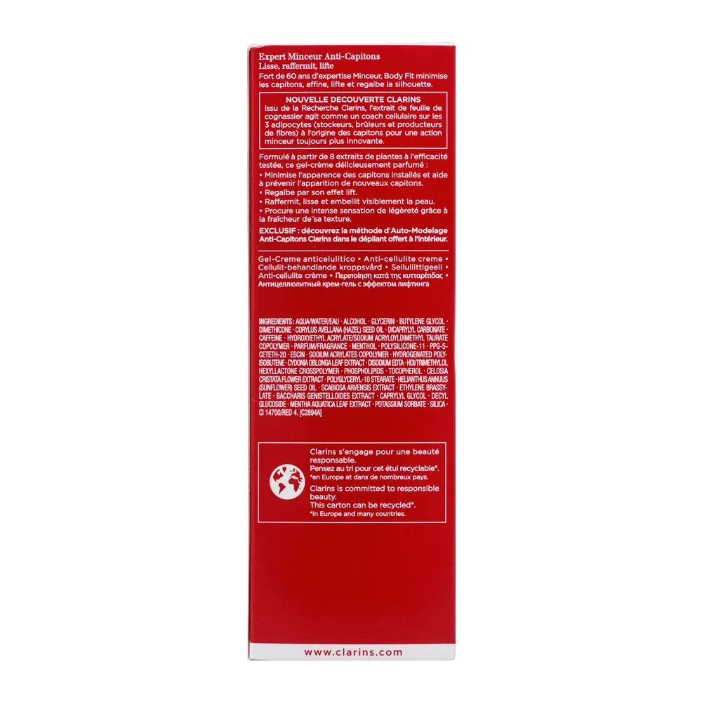 Comfortable casual clarins paris body fit anti-cellulite contouring expert, 200ml