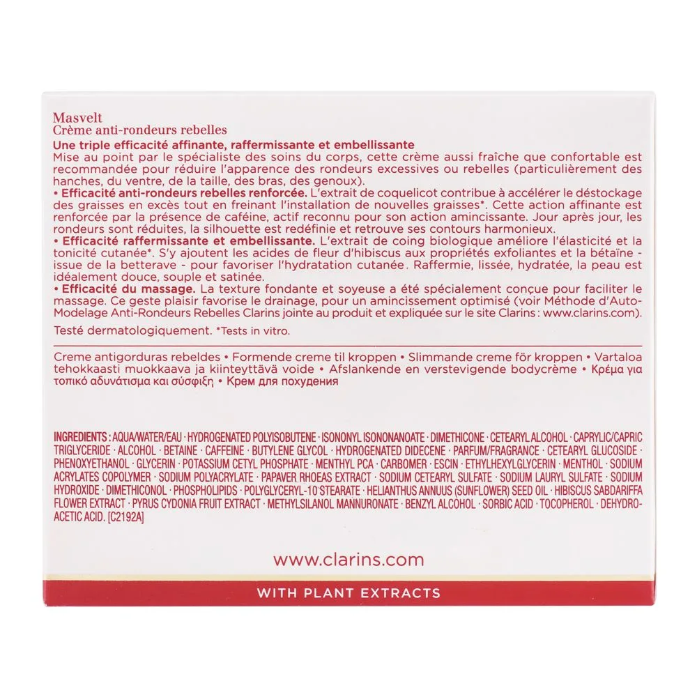 Comfortable casual clarins paris body shaping cream, 200ml