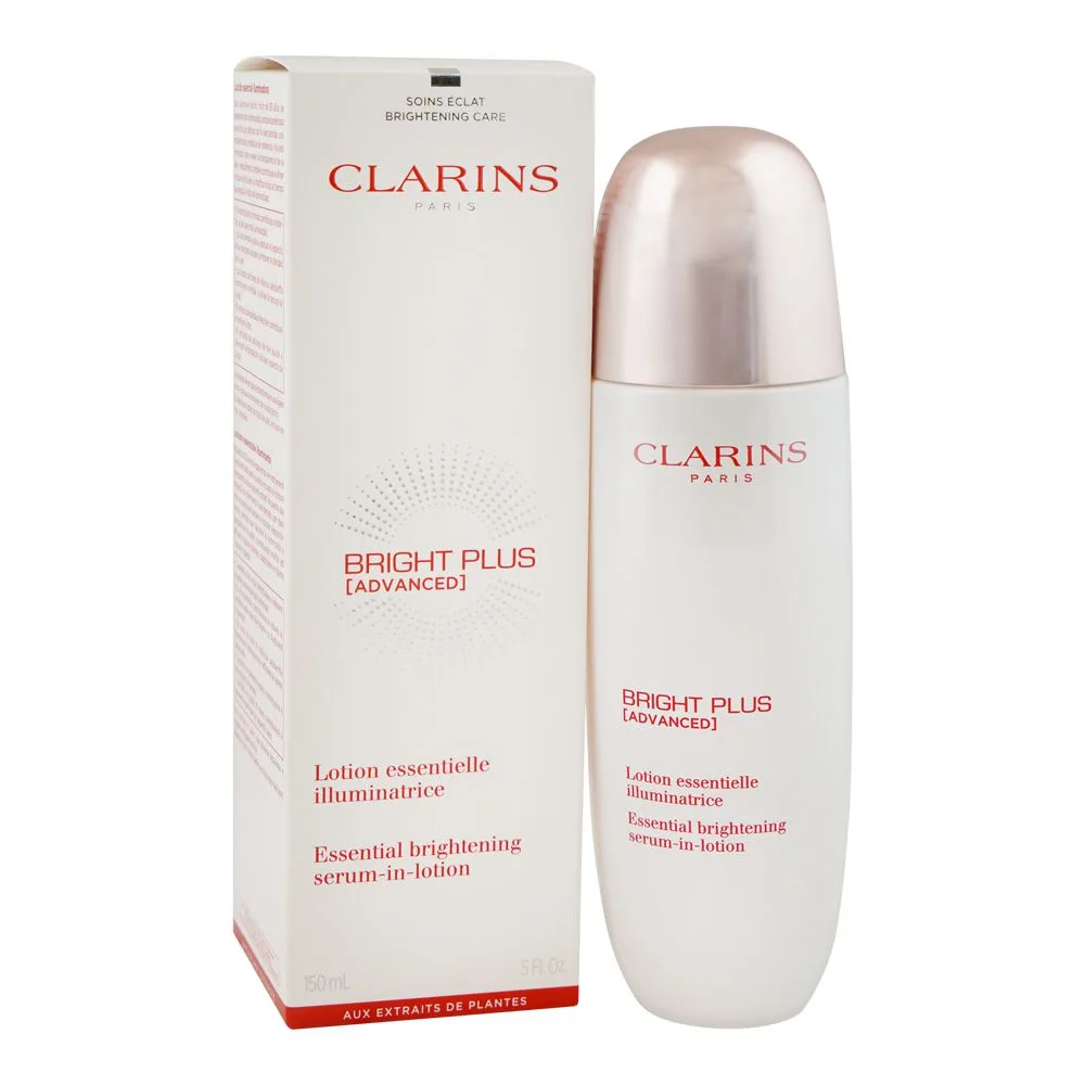 Clarins Paris Bright Plus Advanced Essential Brightening Lotion With Serum, For All Types Of Skin, 150ml