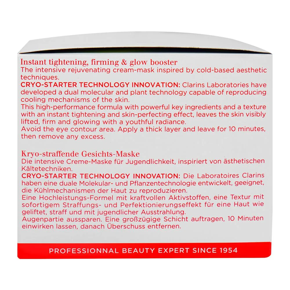 Comfortable casual clarins paris cryo-flash pore refining & firming gel-cream face mask, 75ml