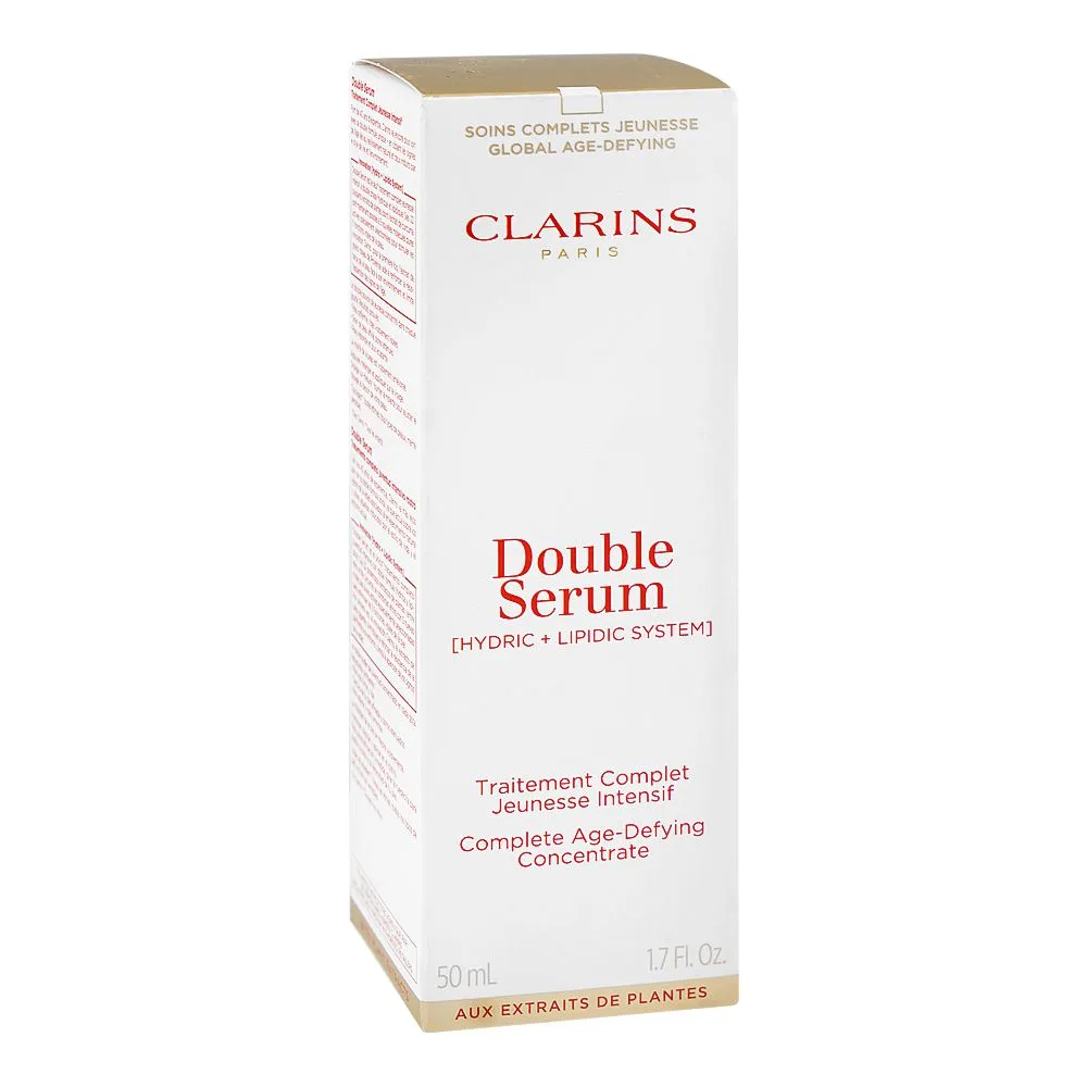Comfortable casual clarins paris double serum complete age-defying concentrate, hydric + lipidic system, for all types of skin, 50ml