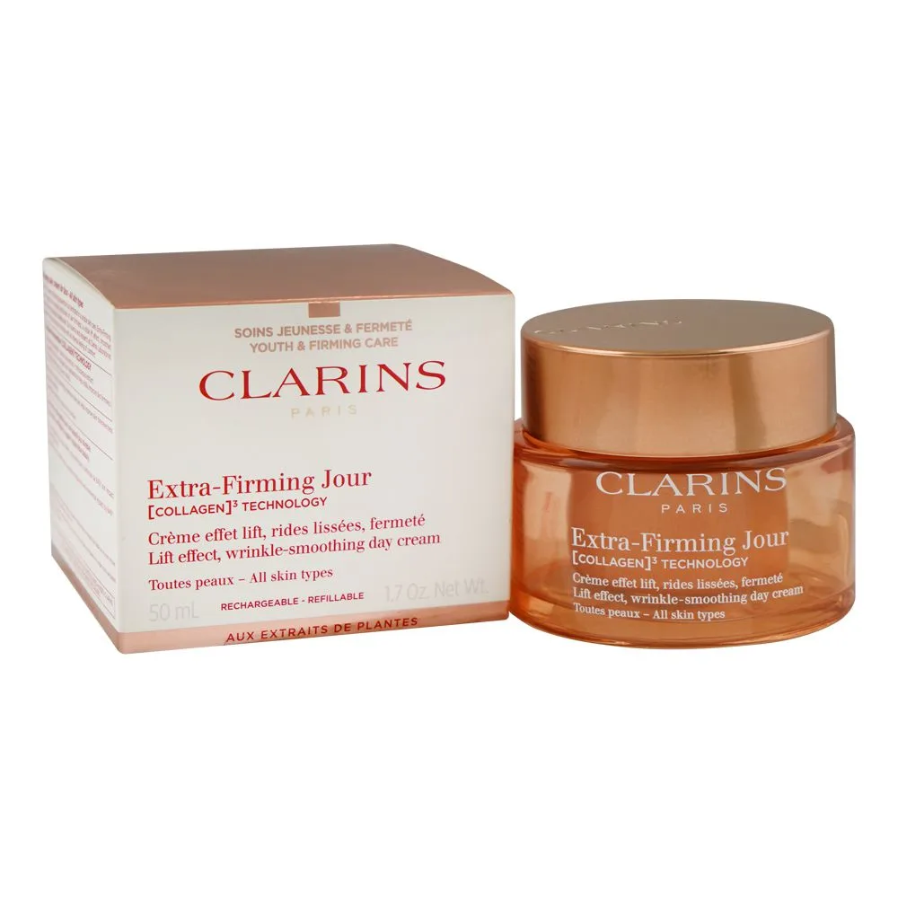 Clarins Paris Extra-Firming Jour Lift Effect, Wrinkle-Smoothing Day Cream, For All Types Of Skin, 50ml