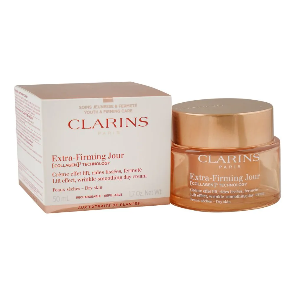 Clarins Paris Extra-Firming Jour Lift Effect, Wrinkle-Smoothing Day Cream, For Dry Skin, 50ml