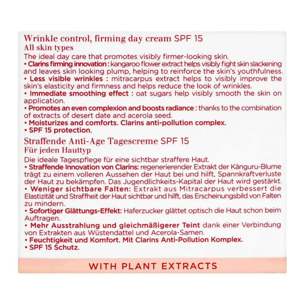 Comfortable casual clarins paris extra-firming jour spf115 wrinkle, day cream, control all skin type, 50ml