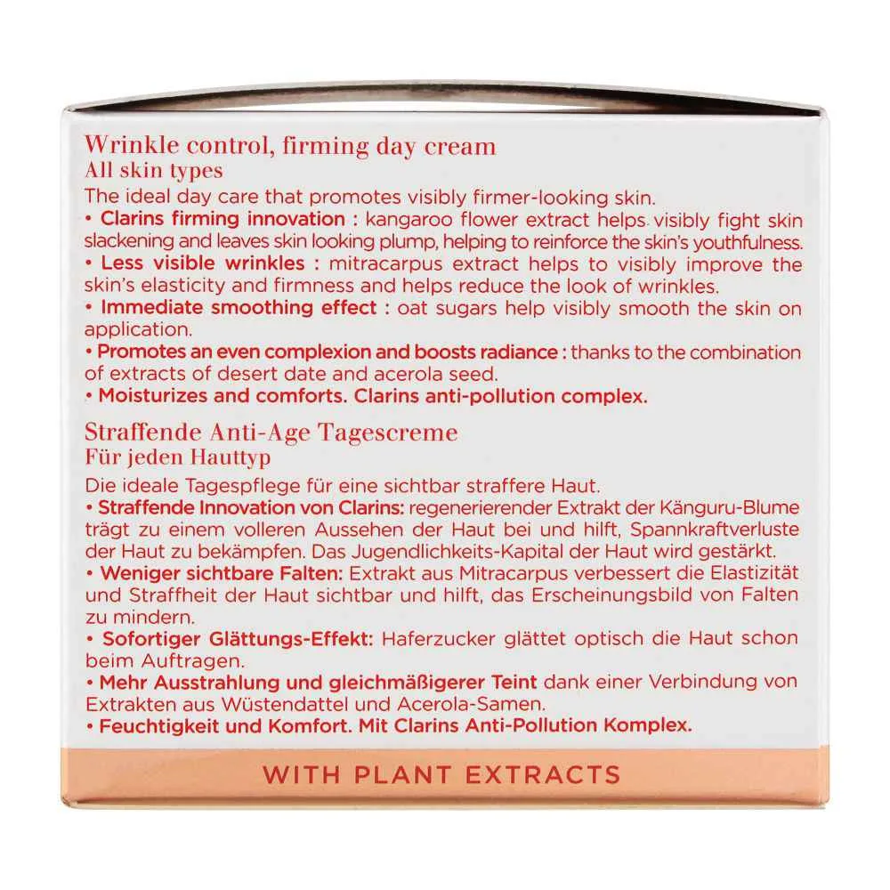 Comfortable casual clarins paris extra firming jour wrinkle control firming day cream, all skin types, 50ml