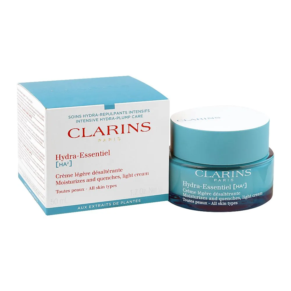 Clarins Paris Hydra-Essentiel HA2 Moisturizer And Quenches Light Cream, Glycerin, Citric Acid, For All Types Of Skin, 50ml