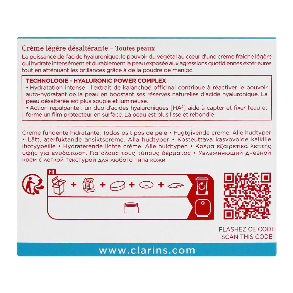 Comfortable casual clarins paris hydra-essentiel ha2 moisturizer and quenches light cream, glycerin, citric acid, for all types of skin, 50ml