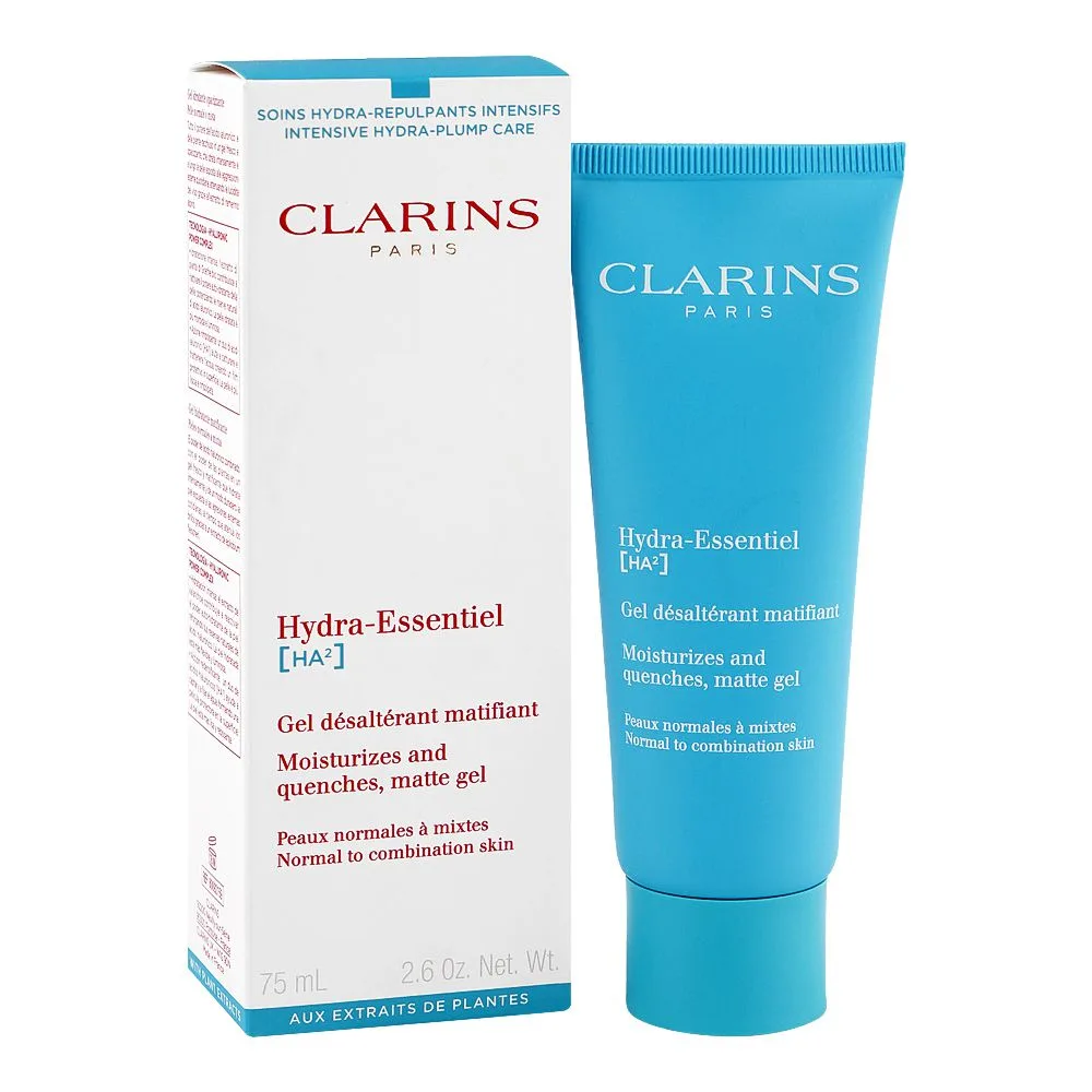 Clarins Paris Hydra-Essentiel HA2 Moisturizer And Quenches Matte Gel, Citric Acid, For Normal To Combination Skin, 75ml