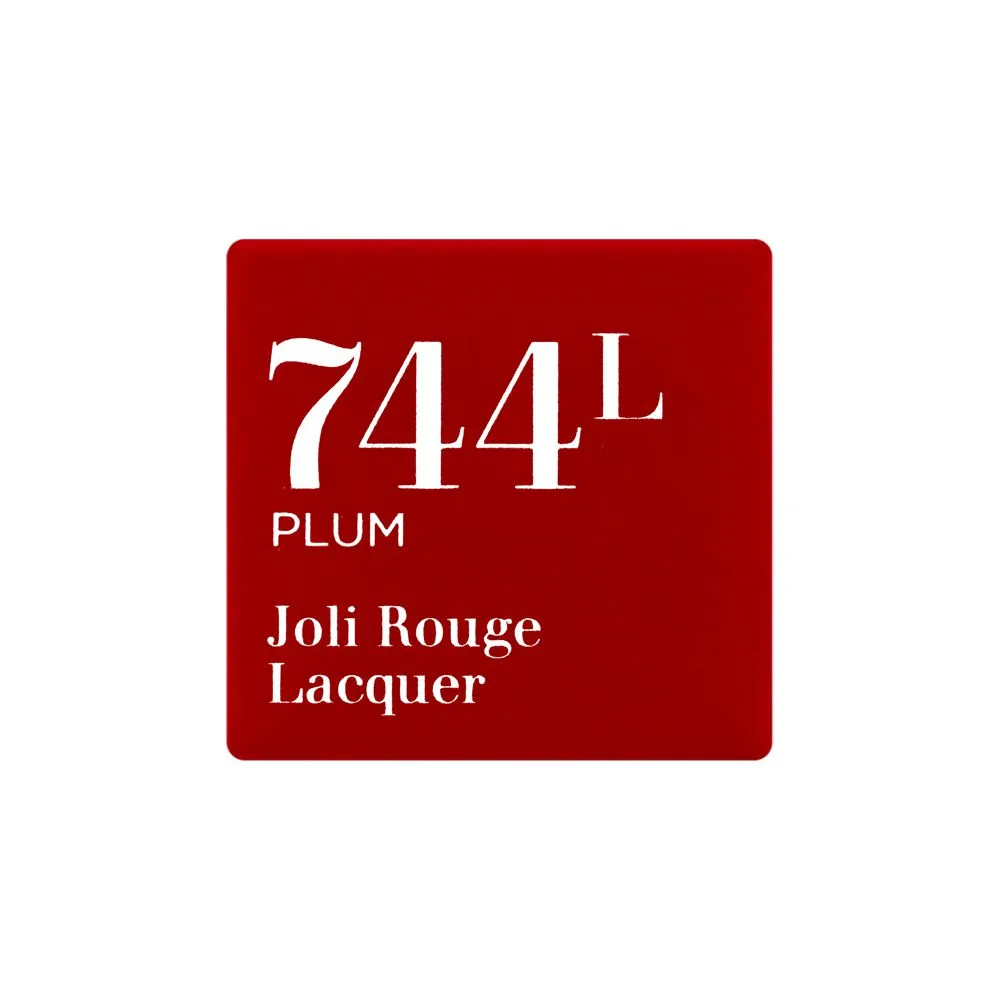 Premium everyday wear clarins paris joli rouge lacquer intense colour lip balm, 744l plum