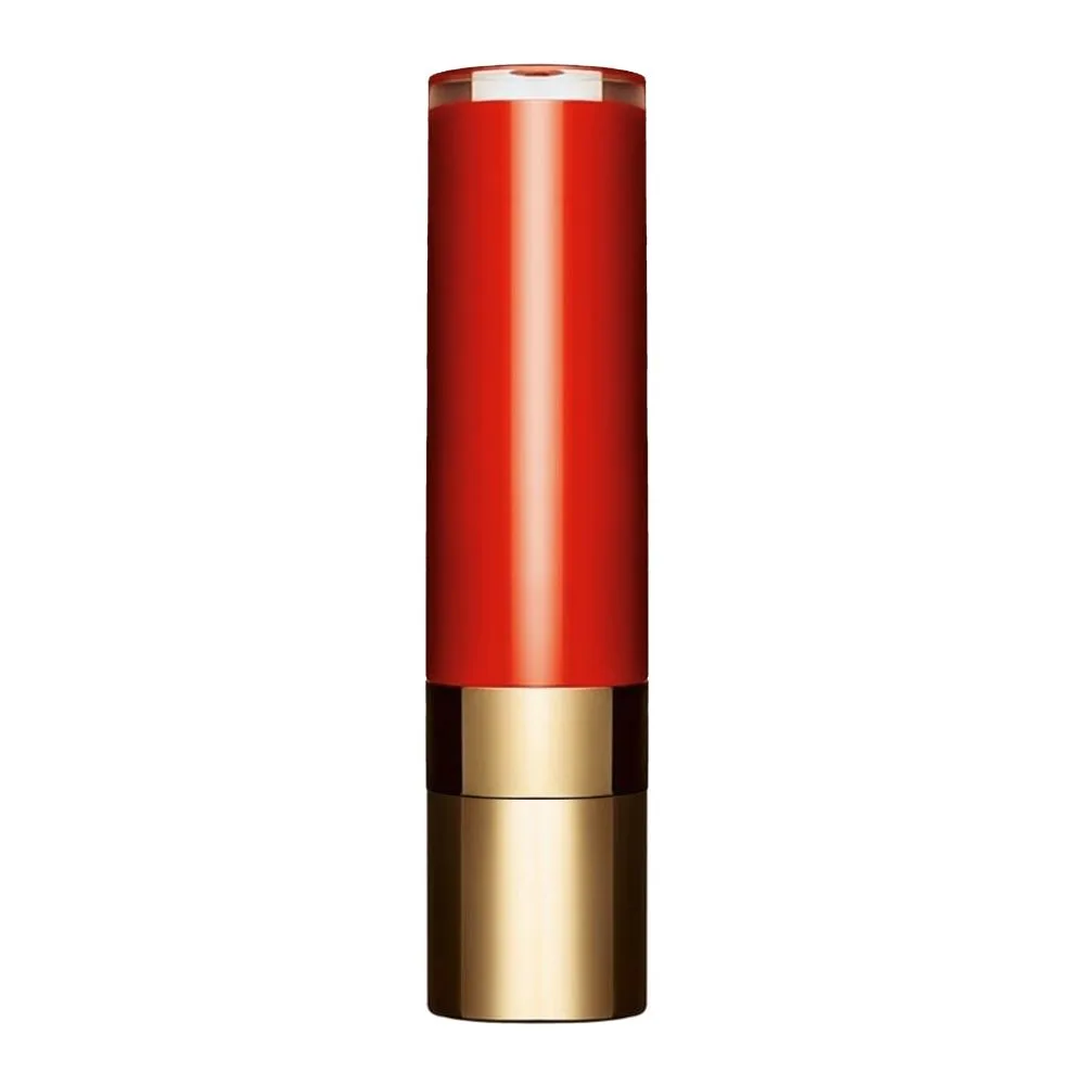 Side view of clarins paris joli rouge lacquer intense colour lip balm, 761l spicy chili