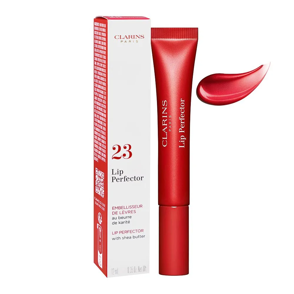 Clarins Paris Lip Perfector Balm With Shea Butter, 23 Pomegranate Glow, 12ml