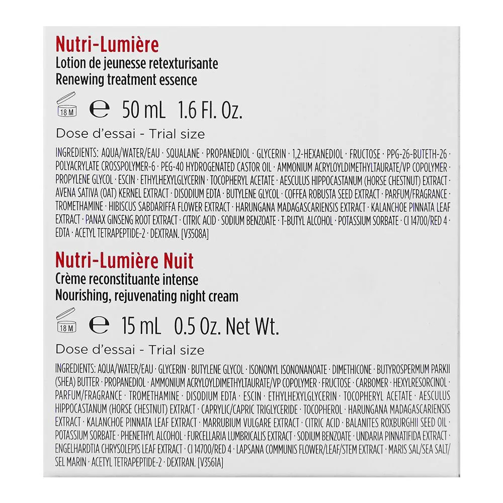 Front angle of clarins paris mes essentials, nutrition & vitalite set