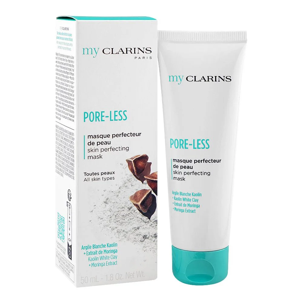 Clarins Paris My Clarins Paris Pore-Less Skin Perfecting Mask, Kaolin White Clay, Moringa Extract, For All Types Of Skin, 50ml
