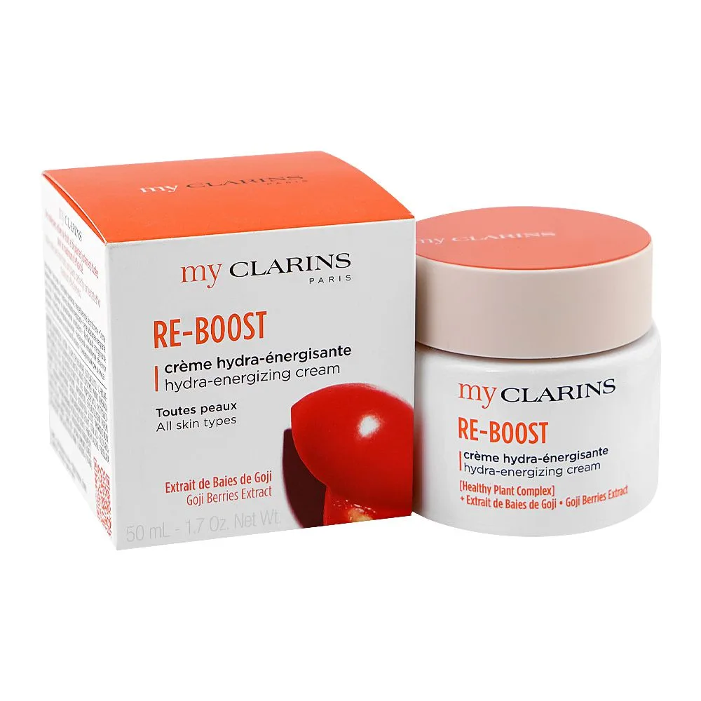 Clarins Paris My Clarins Paris Re-Boost Hydra-Energizing Cream, Glycerin, Goji Berries Extract, For All Types Of Skin, 50ml