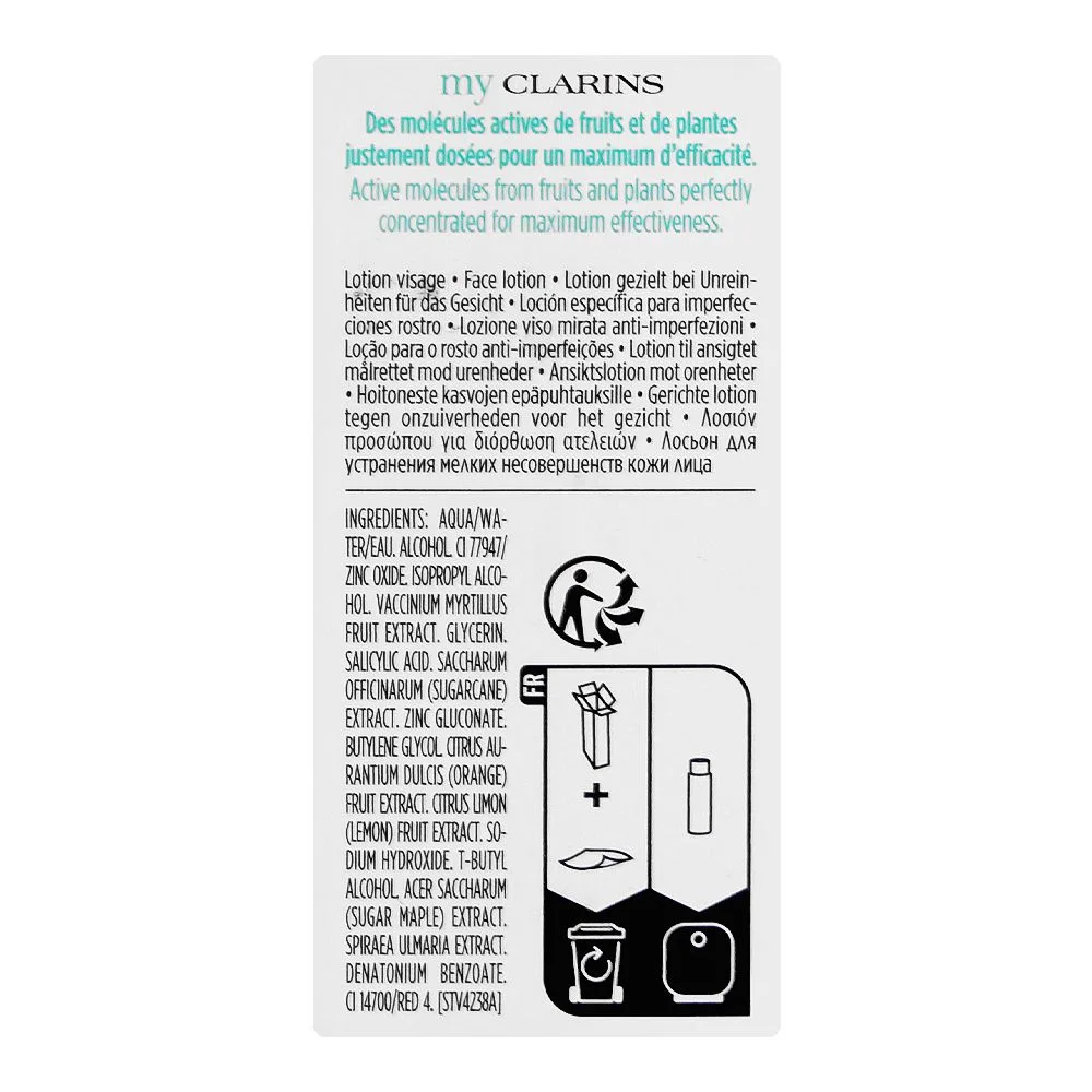 Comfortable casual clarins paris my clarins pure-reset meadowsweet extract + bha targeted blemish lotion, 13ml