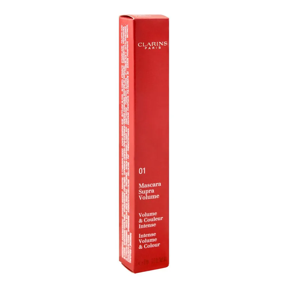 Comfortable casual clarins paris supra intense volume & contour mascara, 01 intense black