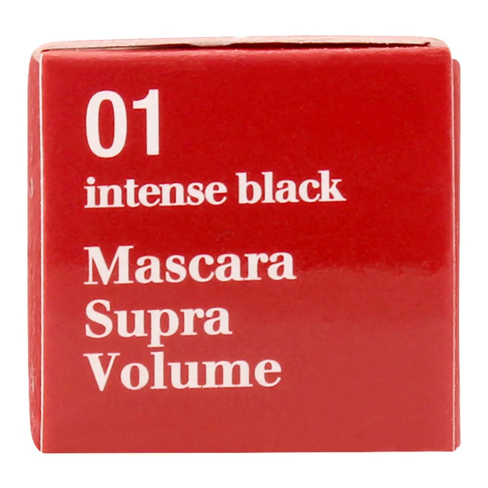 Close-up design of clarins paris supra intense volume & contour mascara, 01 intense black
