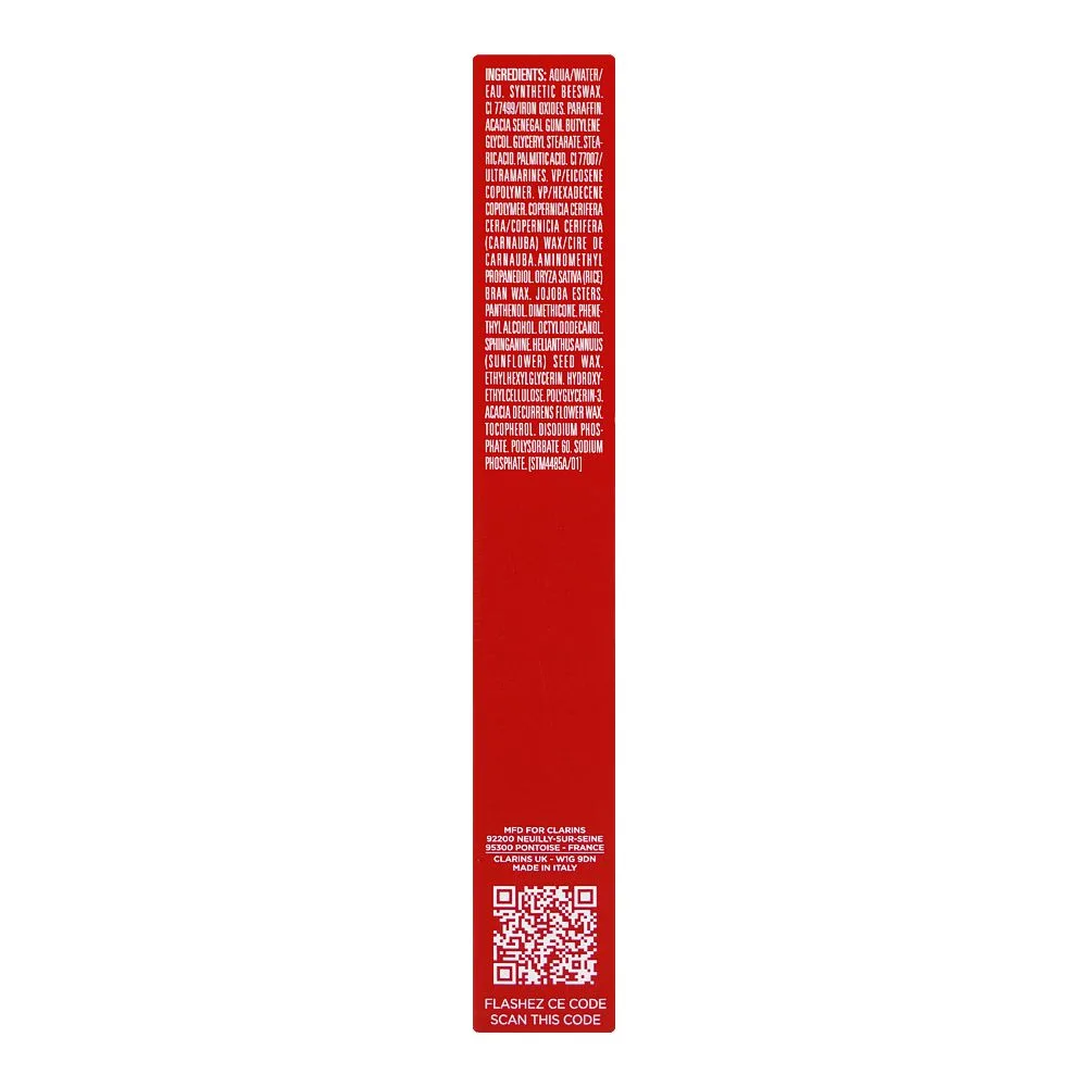 Side view of clarins paris wonder volume xxl mascara, 01 extreme black, 8ml