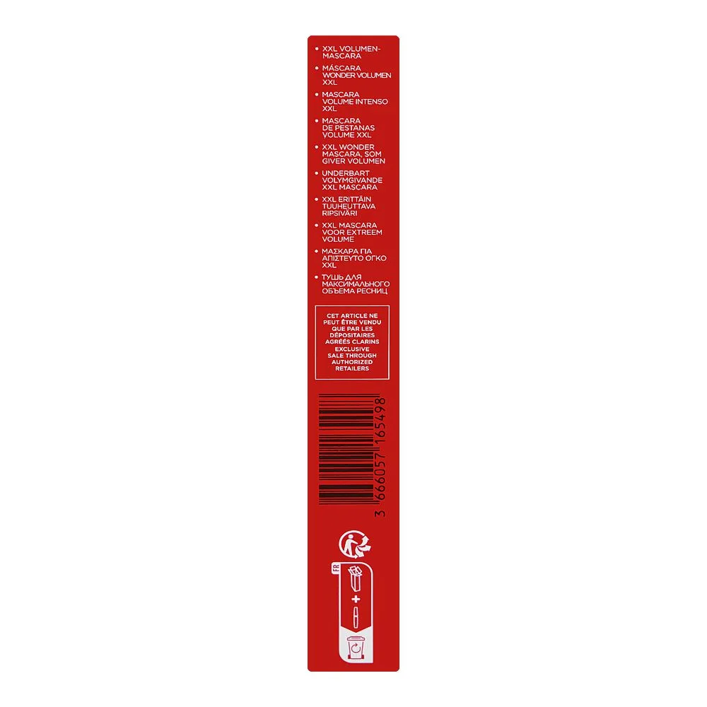 Comfortable casual clarins paris wonder volume xxl mascara, 01 extreme black, 8ml