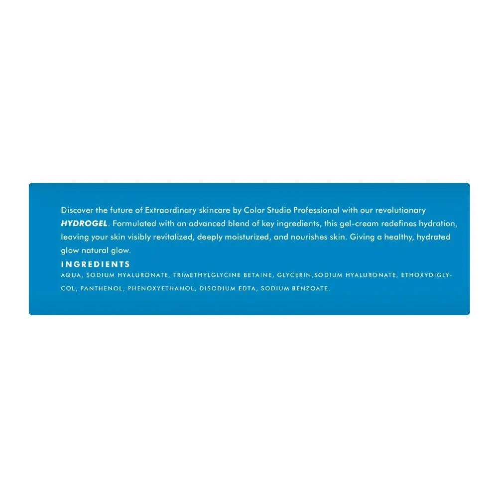 Close-up design of color studio hyaluronic acid + vitamin b5 hydro gel cream, 40ml