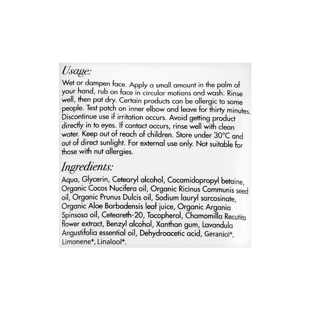 Comfortable casual conatural daily essentials lavender & camomile face wash, 150ml