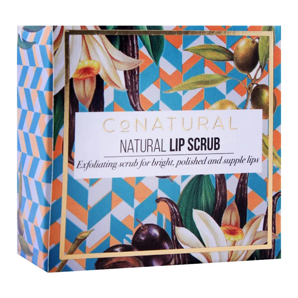 Side view of conatural natural lip scrub, 55g