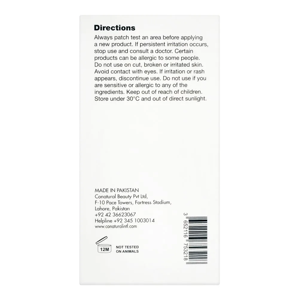 Side view of conatural super activs anti-pigmentation skin serum, for all skin types, 30ml