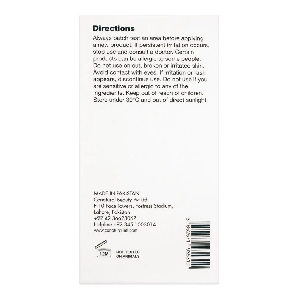 Side view of conatural super activs brightening skin serum, for all skin types, 30ml