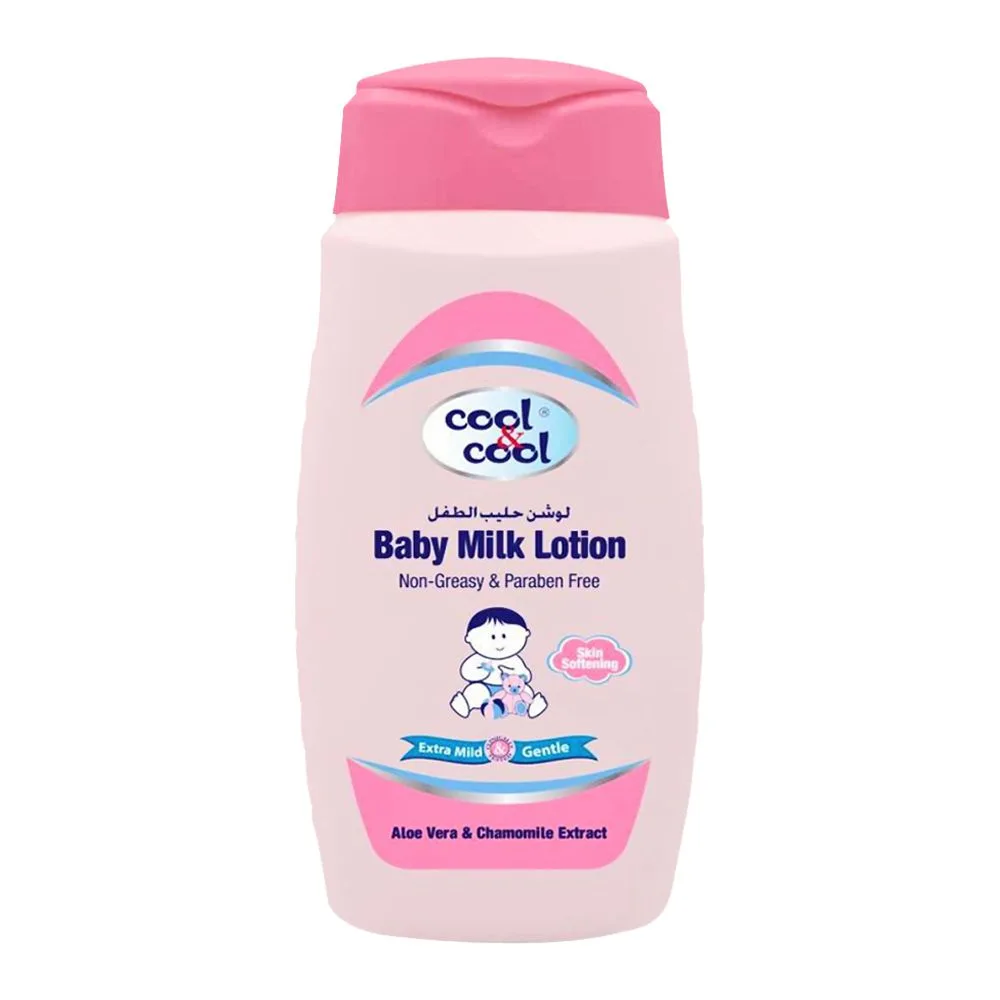 Cool & Cool Baby Milk Lotion, Paraben Free, Aloe Vera + Chamomile Extract, 250ml