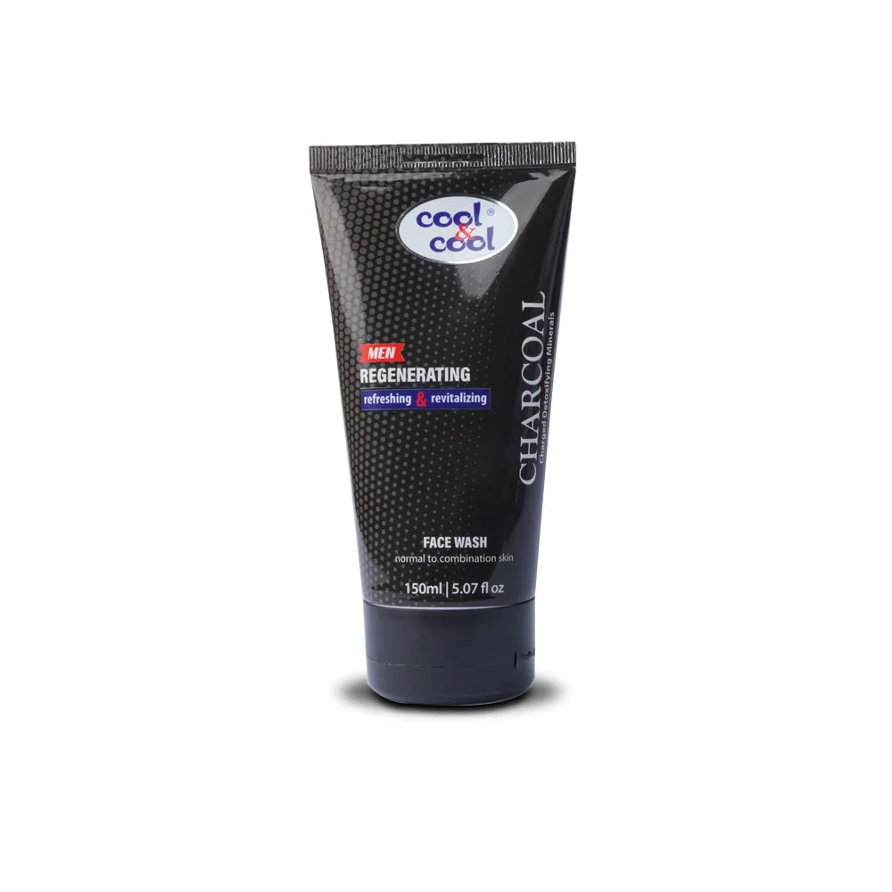 Cool & Cool Charcoal Regenerating Face Wash, Normal to Combination Skin, 150ml