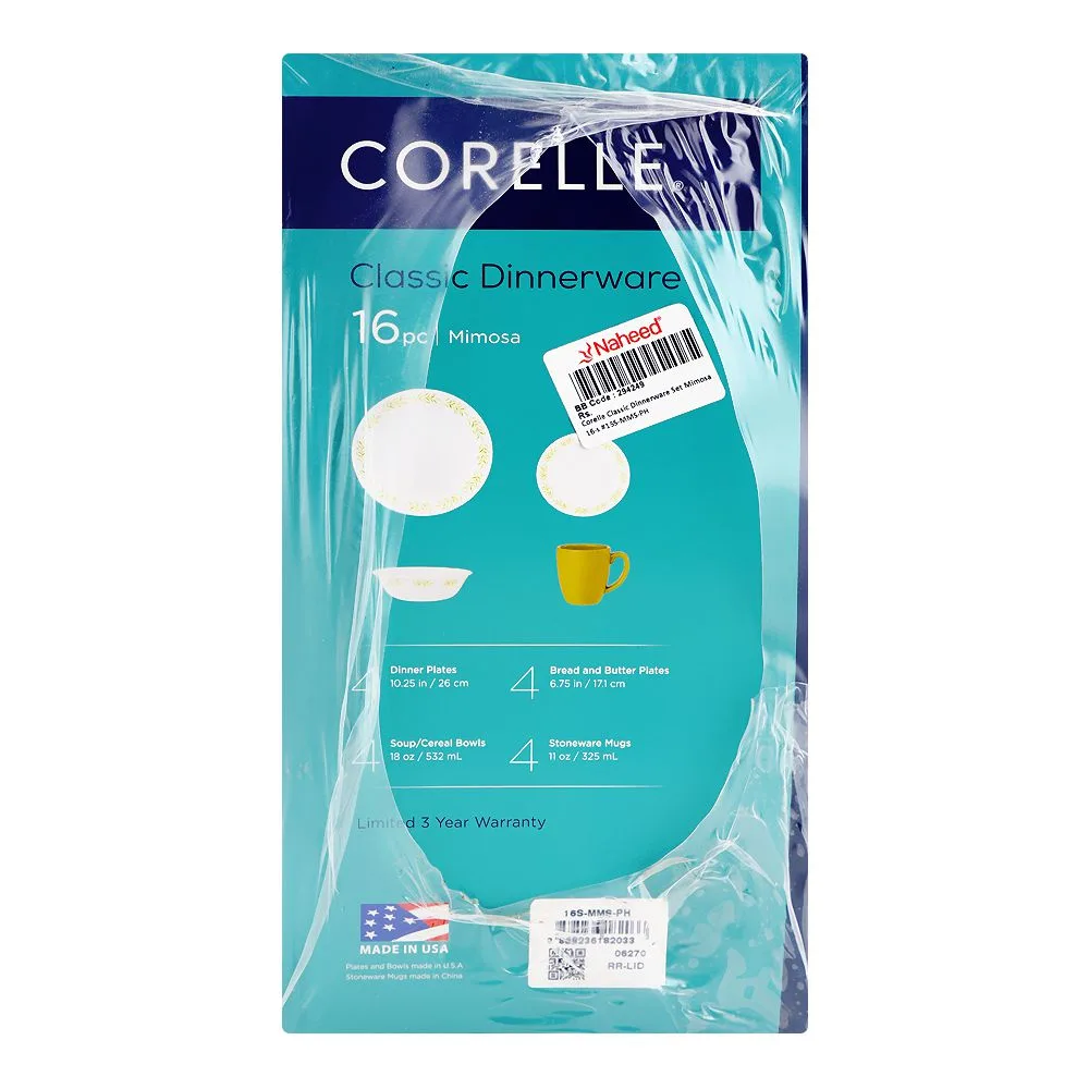 Comfortable casual corelle classic dinnerware set mimosa 16 pieces 16s-mms-ph