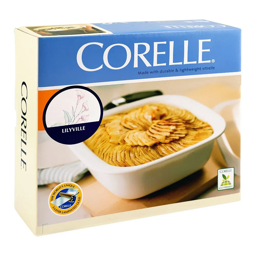 Comfortable casual corelle square dish lillyville with plastic lid 1.41l, d-48-lv