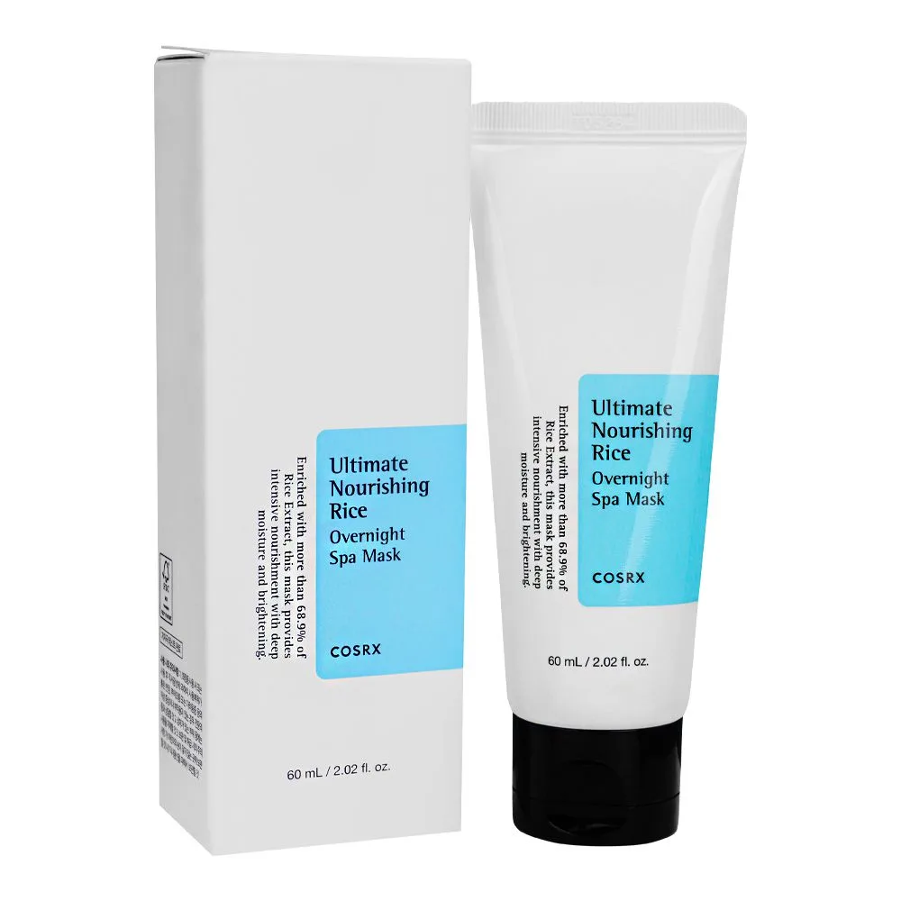 COSRX Ultimate Nourishing Rice Overnight Spa Mask, Paraben Free, Niacinamide, Rice Extract, For All Types Of Skin, 60ml