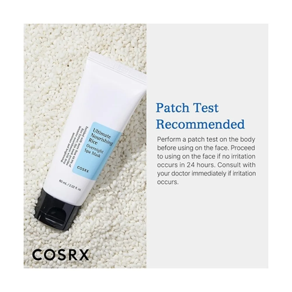 Premium everyday wear cosrx ultimate nourishing rice overnight spa mask, paraben free, niacinamide, rice extract, for all types of skin, 60ml